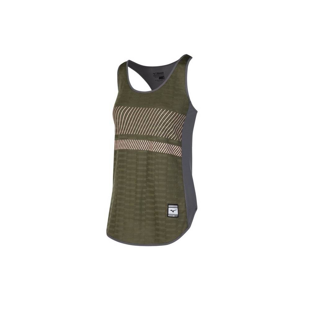 Panske Tank Top Mizuno Tokyo Zelene/Siva Vypredaj HATJ38165